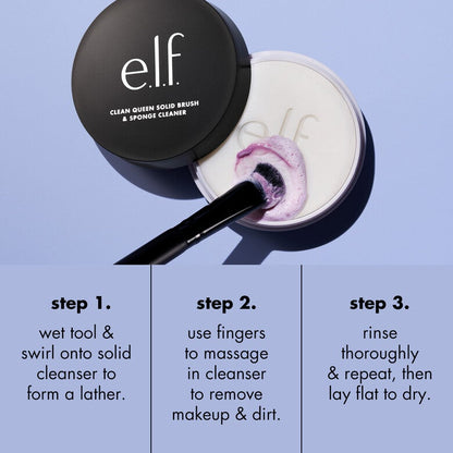 Clean Queen Solid Brush & Sponge Cleanser - elf