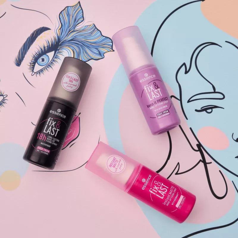 Fix & Last Instant Matte Make Up Fixing Spray - Essence