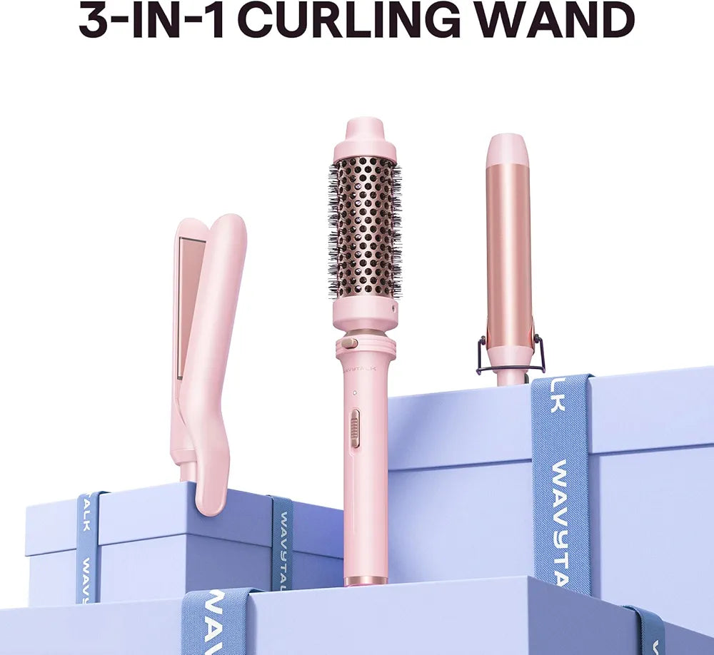 Multi Curl 3 in 1 Curling  Iron Set Pink - Wavytalk