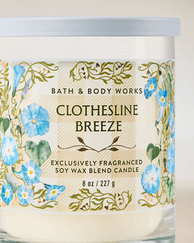 Clothesline Breeze 1 Wick Candle - Bath & Body Works