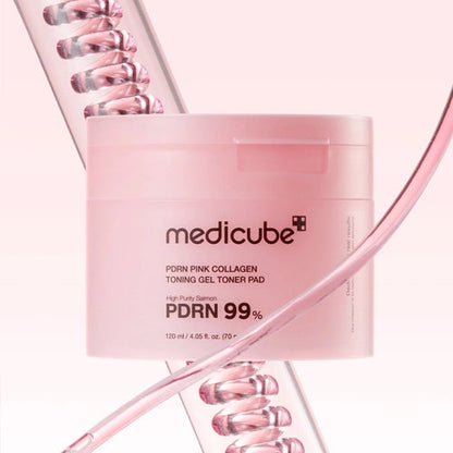 PDRN Pink Collagen Toning Gel Toner Pad - Medicube