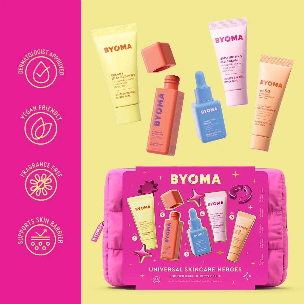 Universal Skincare Heroes 5 Piece Kit - Byoma