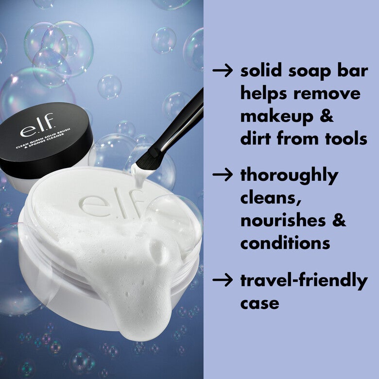 Clean Queen Solid Brush & Sponge Cleanser - elf
