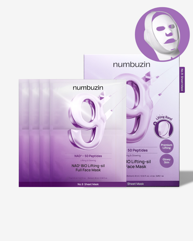 Nad+50 Peptides Lifting & Glowing Full Face Mask - Numbuzin