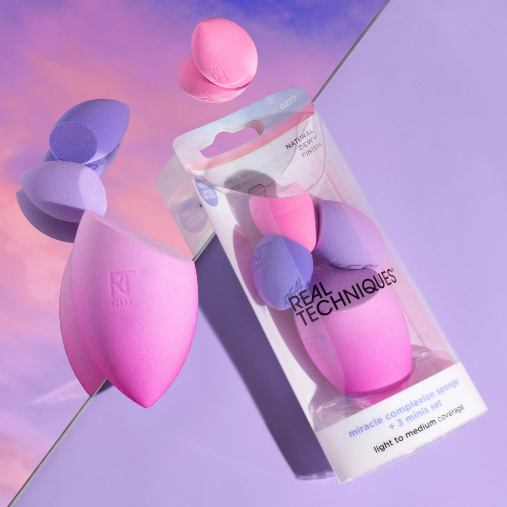 Miracle Complexion Sponge +3 Minis Set - Real Techniques