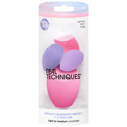 Miracle Complexion Sponge +3 Minis Set - Real Techniques