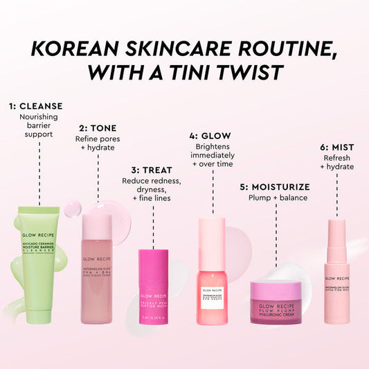Glow Tinis Mini Sized Glowy Skincare Routine - Glow Recipe