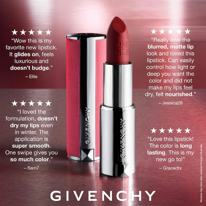 Le Rouge Sheer Velvet Matte  Refillable Lipstick - Givenchy  Beauty