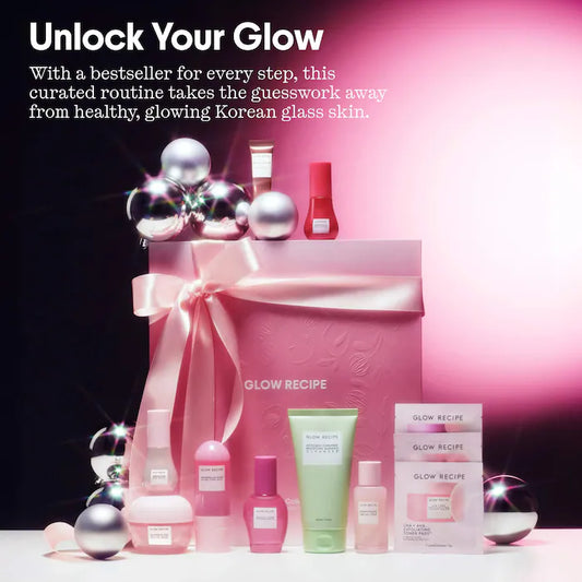 The Glow Collection Glass Skincare Vault - Glow Recipe
