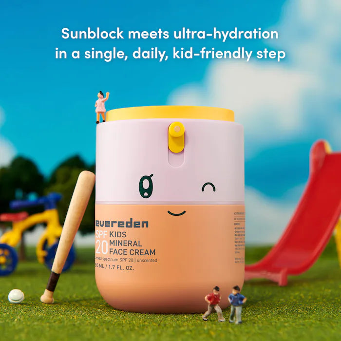 Spf Kids 20 Mineral Face Cream - Evereden
