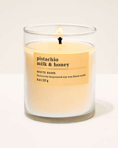 Pistachio Milk & Honey 1 Wick Candle - Bath & Body Works