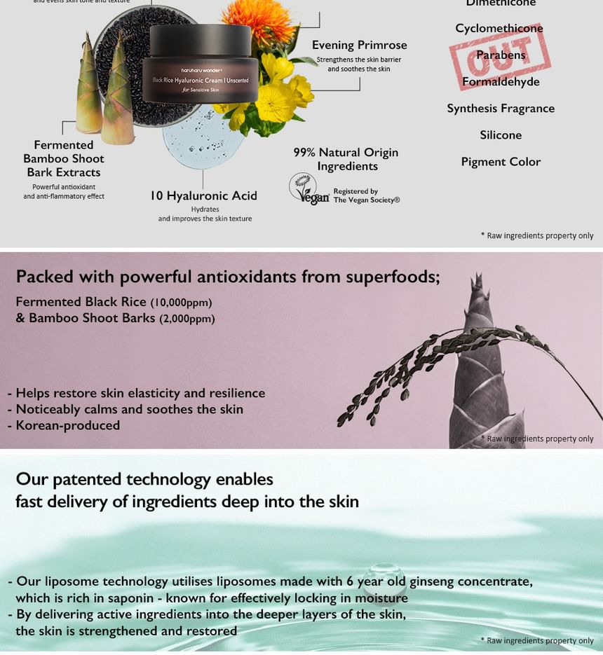 Black Rice 10 Hyaluronic Cream Unscented - Haruharu Wonder