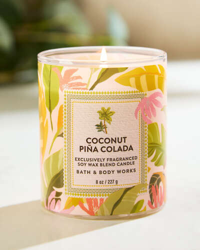 Coconut Piña Colada 1 Wick Candle - Bath & Body Works