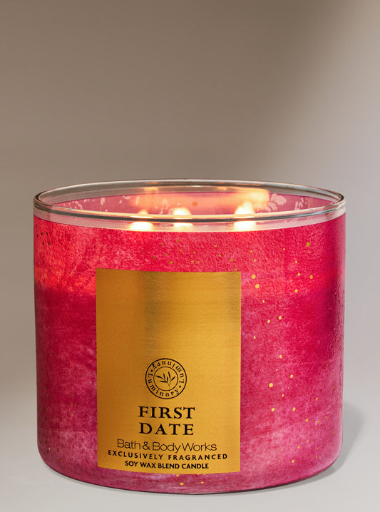 First Date 3 Wick Candle  - Bath  & Body Works