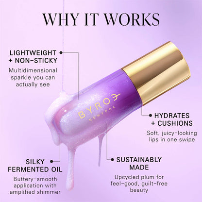 Limited Edition Sugar Plum Shimmer Lip Oil - Byroy New York