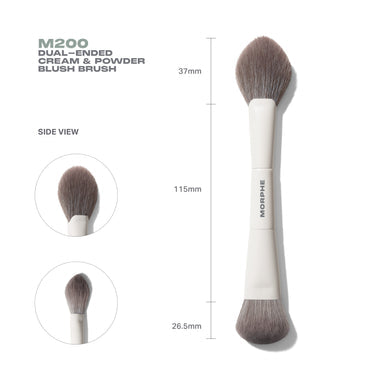 Dual Ended Cream & Powder Blush Brush - Morphe