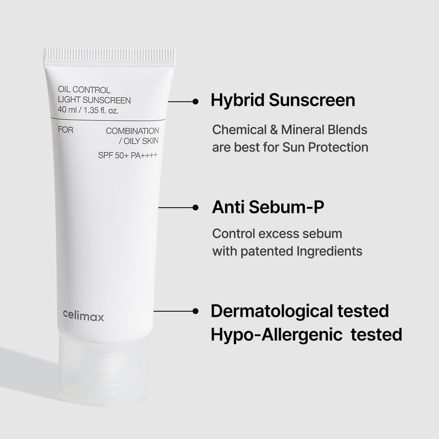 Oil Control Light Sunscreen 50 Spf / Pa*** -  Celimax