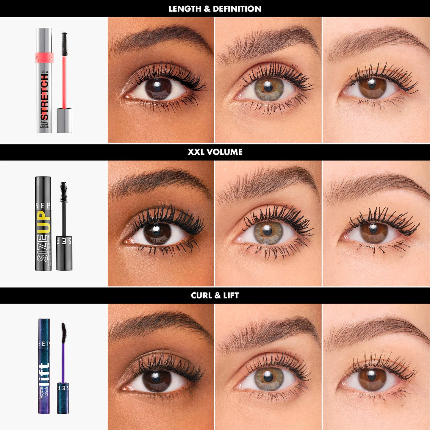 Mascara Tubing Volume & Length - Sephora
