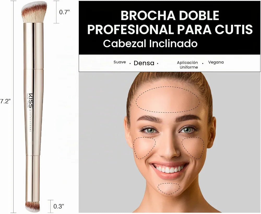 Dual Ended Complexion Brush - Kiss