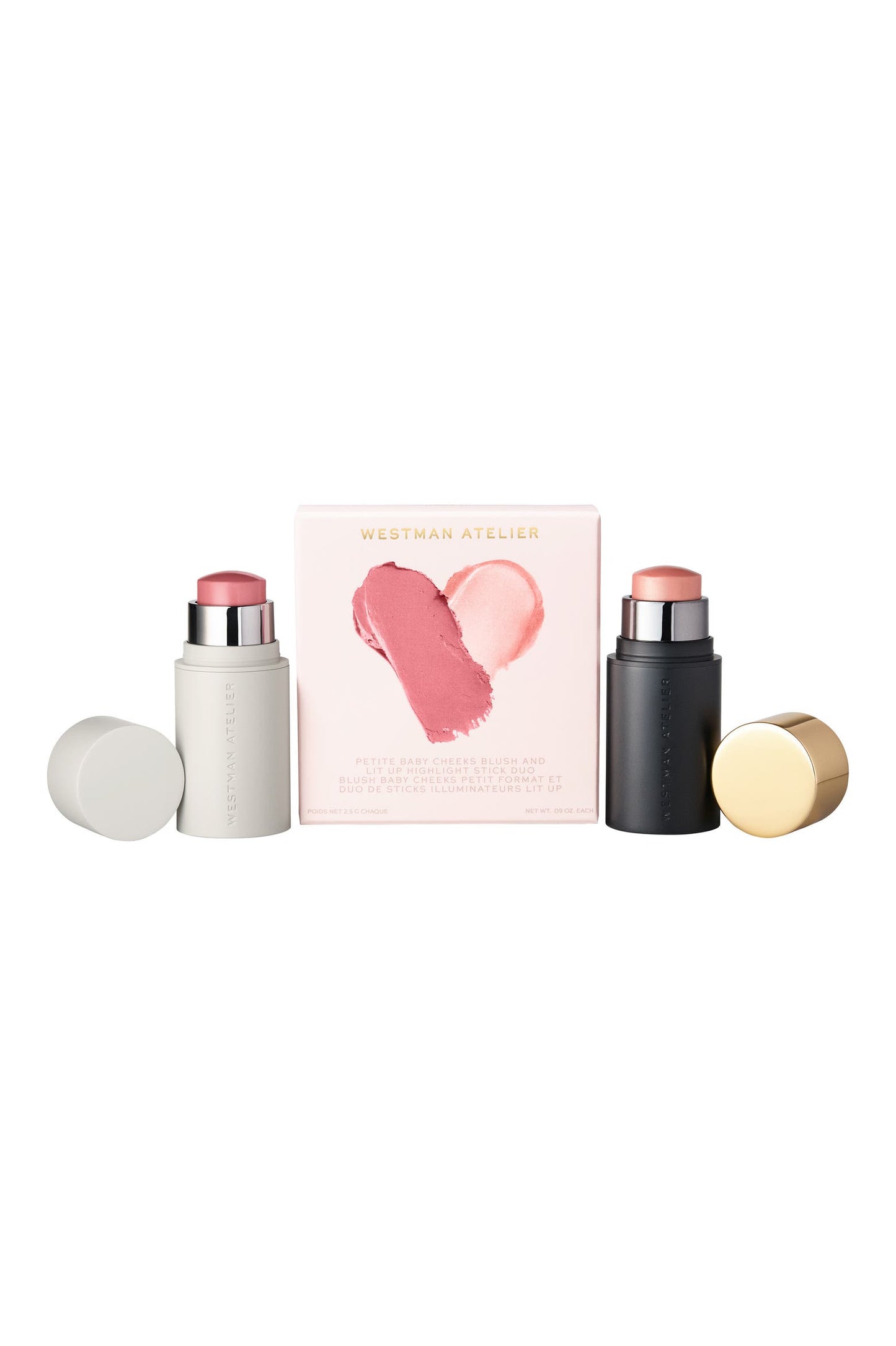 Petate Baby Cheeks Blush And Lit Up Highlight Stick Duo - Westman Atelier