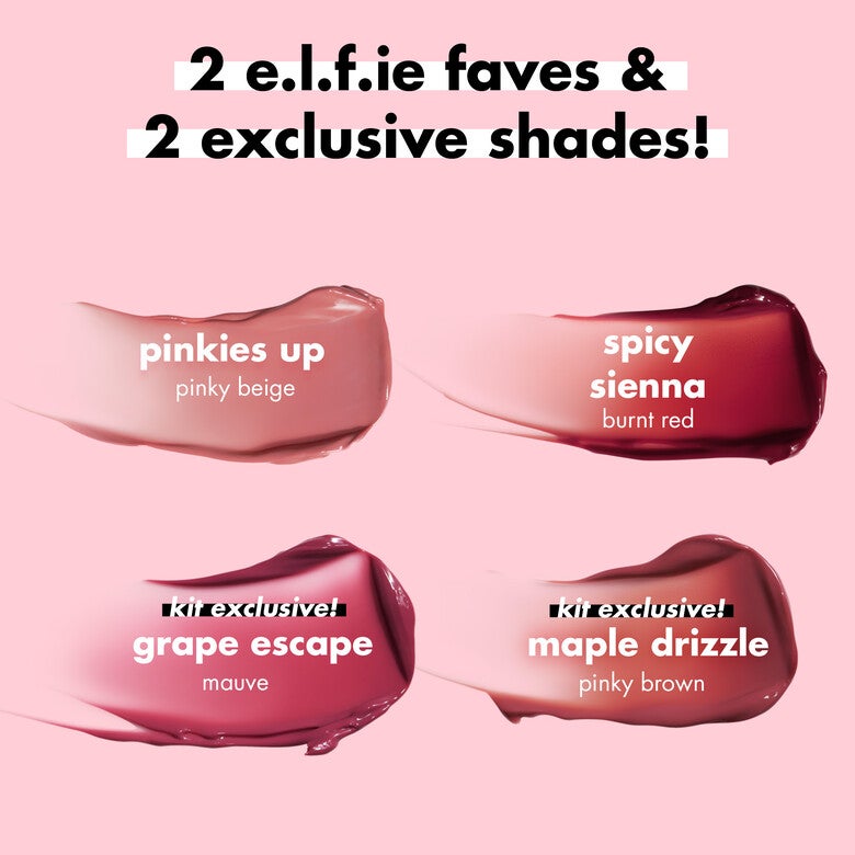 Glossy Lip Stain Shades 4 Days Kit - elf
