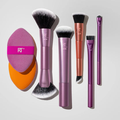 Big Blends Energy Brush+Dual-Sided Puff Set - Real Techniques