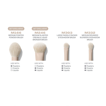Oat Latte 5 Piece Face & Eye Brush Set - Morphe