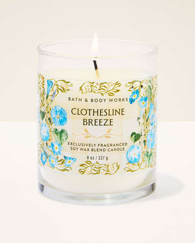Clothesline Breeze 1 Wick Candle - Bath & Body Works