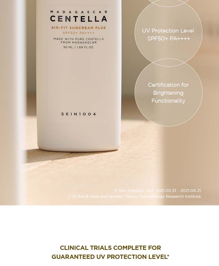 Madagascar Centella Air Fit Suncream Plus Spf 50+PA++++ - Skin1004