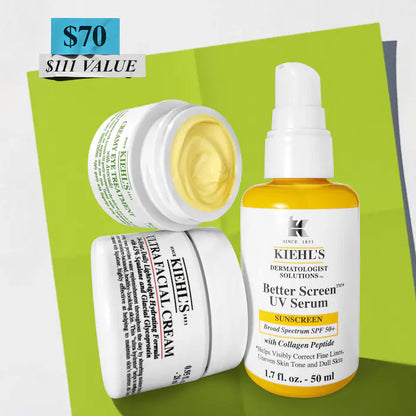 Moisturize And Help Protect Set - Sience Kiehls
