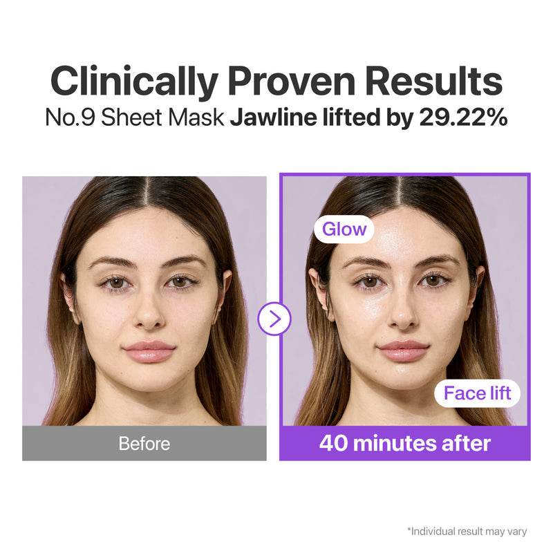 Nad+50 Peptides Lifting & Glowing Full Face Mask - Numbuzin