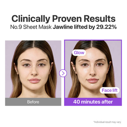 Nad+50 Peptides Lifting & Glowing Full Face Mask - Numbuzin