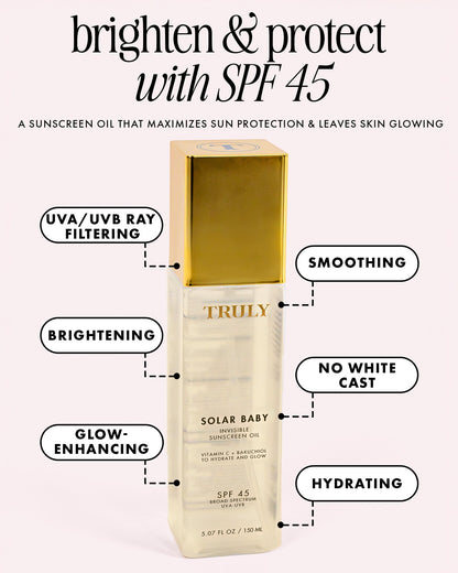 Solar Baby Invisible Sunscreen Oil Spf 45 - Truly