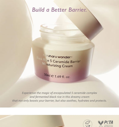 Black Rice 5 Ceramide Barrier Moisturizing Cream - Haruharu Wonder