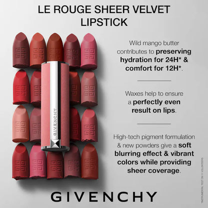 Le Rouge Sheer Velvet Matte  Refillable Lipstick - Givenchy  Beauty