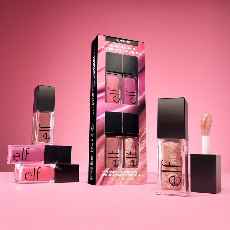 Glow Reviver Plumping Lip Oil Kit - elf