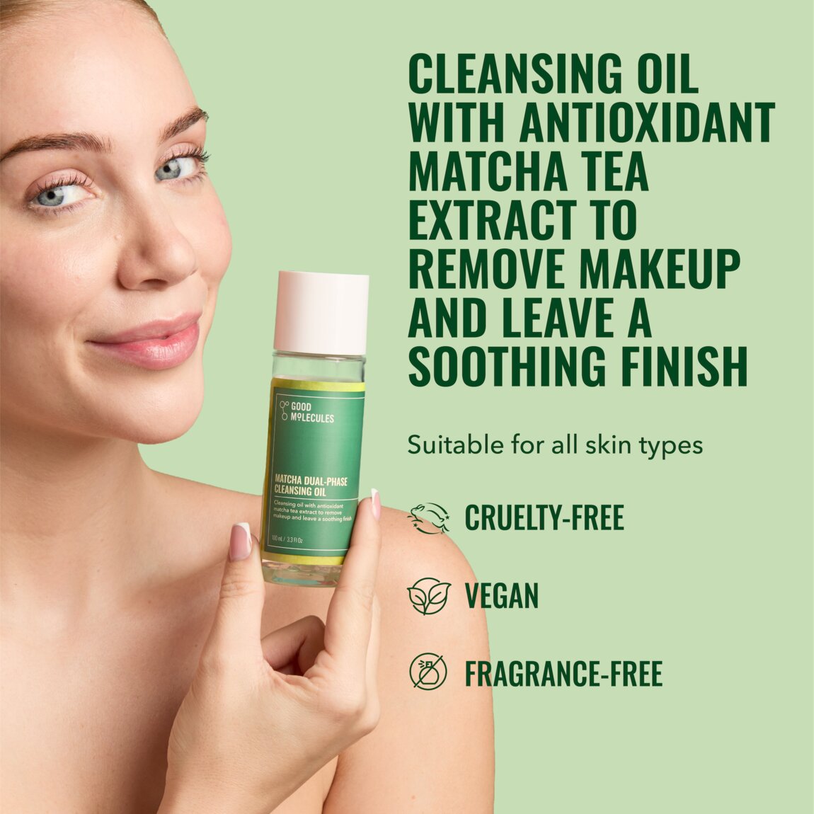 Matcha Dual Phase Cleansing Oil - Good Molecules