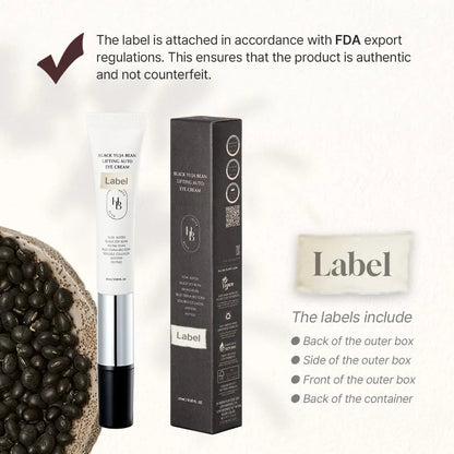 Black Yuja Bean Lifting Auto Eye Cream - HeveBlue