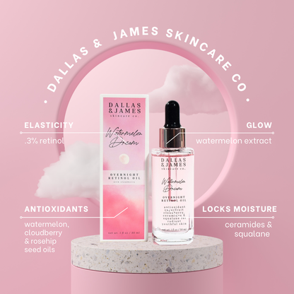 Watermelon Dreams Over Night Retinol Oil - Dallas & James Skincare Có.