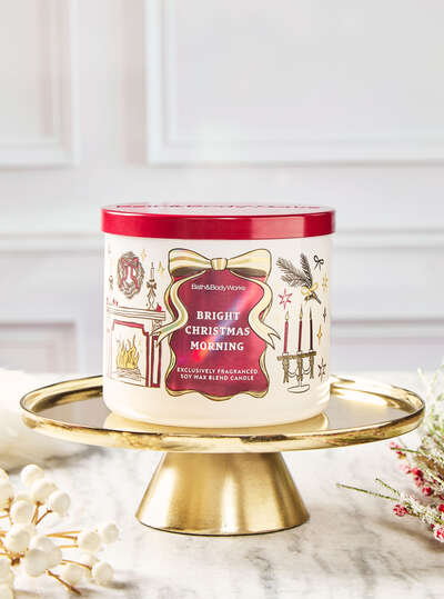 Bright Christmas Morning 3 Wick Candle - Bath & Body Works