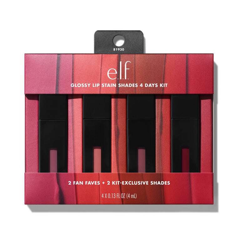 Glossy Lip Stain Shades 4 Days Kit - elf
