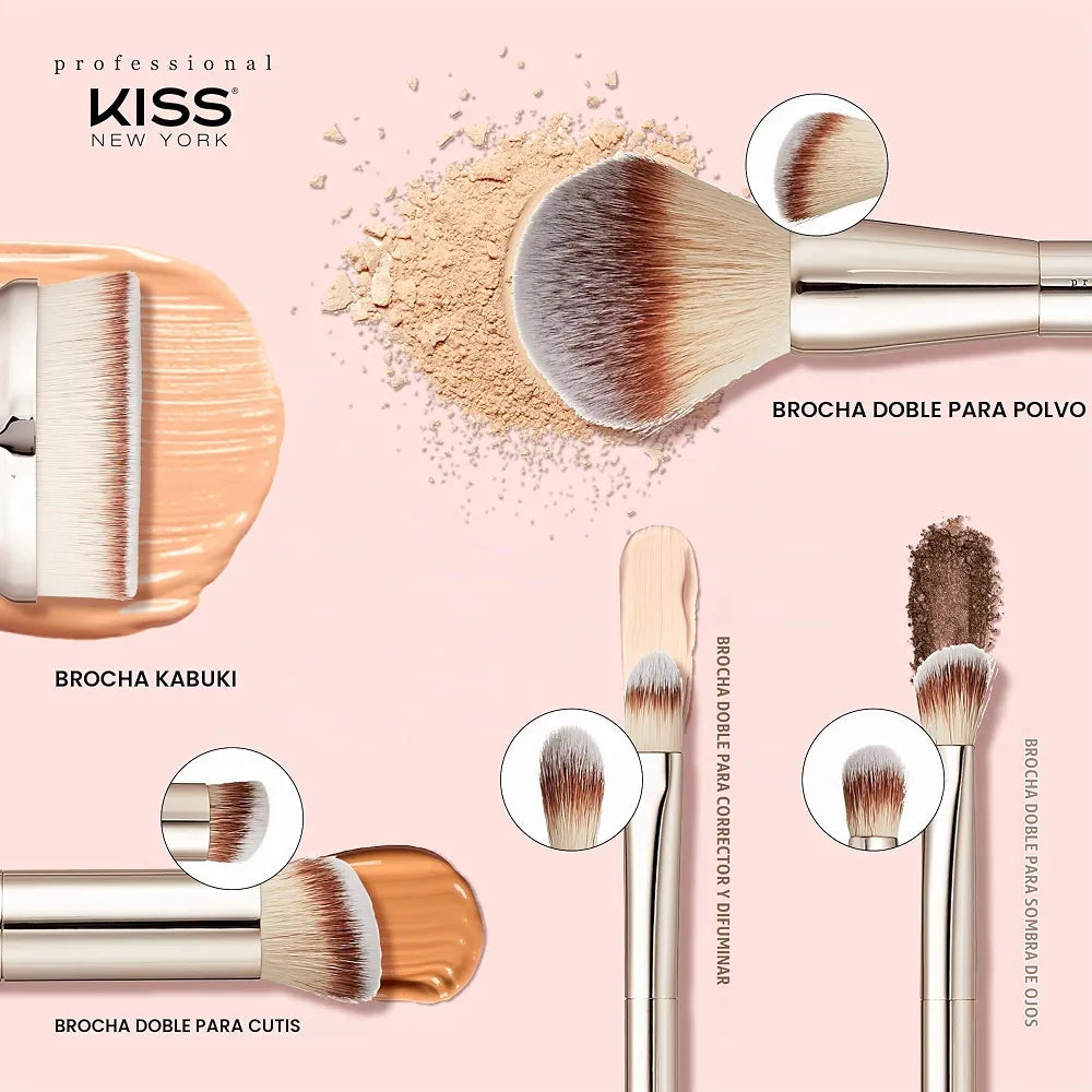 Dual Ended Complexion Brush - Kiss