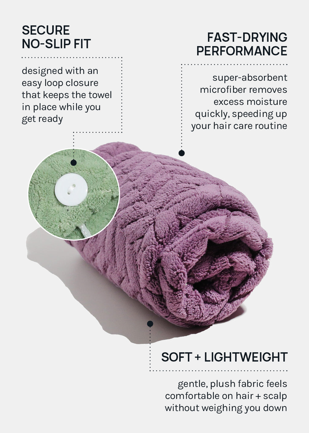 Microfiber Hair Towel Turban - Aoa
