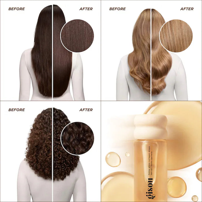 Honey Gloss Collagen Drops Hair Oil - Gisou