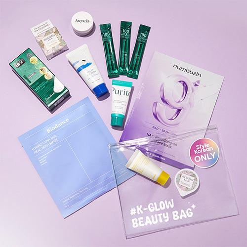 K-Glow Beauty Bag 8pcs must have skincare Products