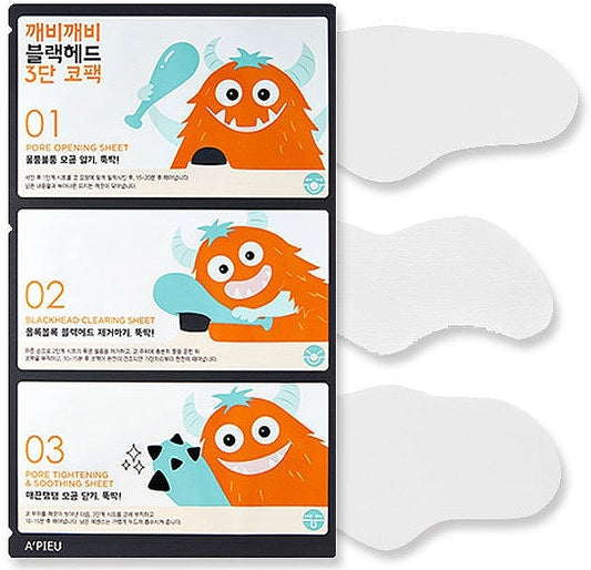 Goblin 3-Step Nose Blackhead Removing Sheet - Apieu