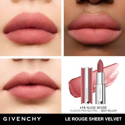Le Rouge Sheer Velvet Matte  Refillable Lipstick - Givenchy  Beauty