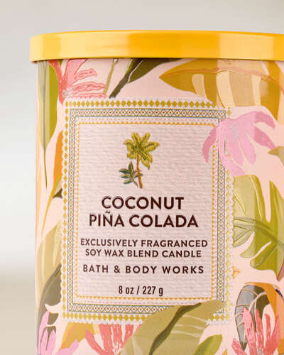 Coconut Piña Colada 1 Wick Candle - Bath & Body Works