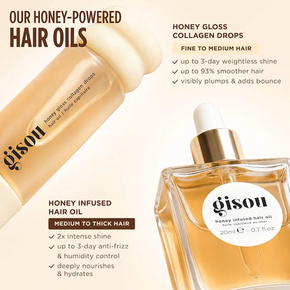 Honey Gloss Collagen Drops Hair Oil - Gisou