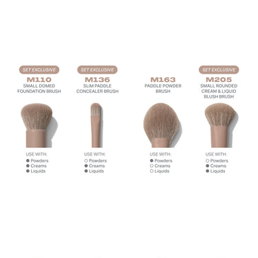 Iced Mocha 4 Piece Face Brush Set - Morphe